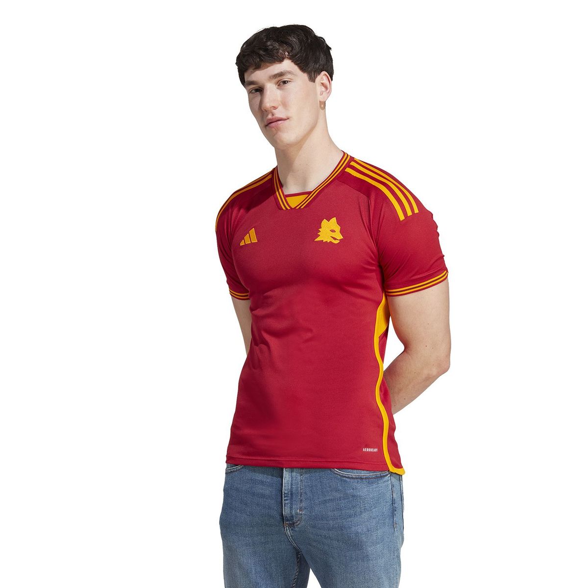 ADIDAS - Camiseta Oficial Adidas Hombre Fútbol Local As Roma 23/24