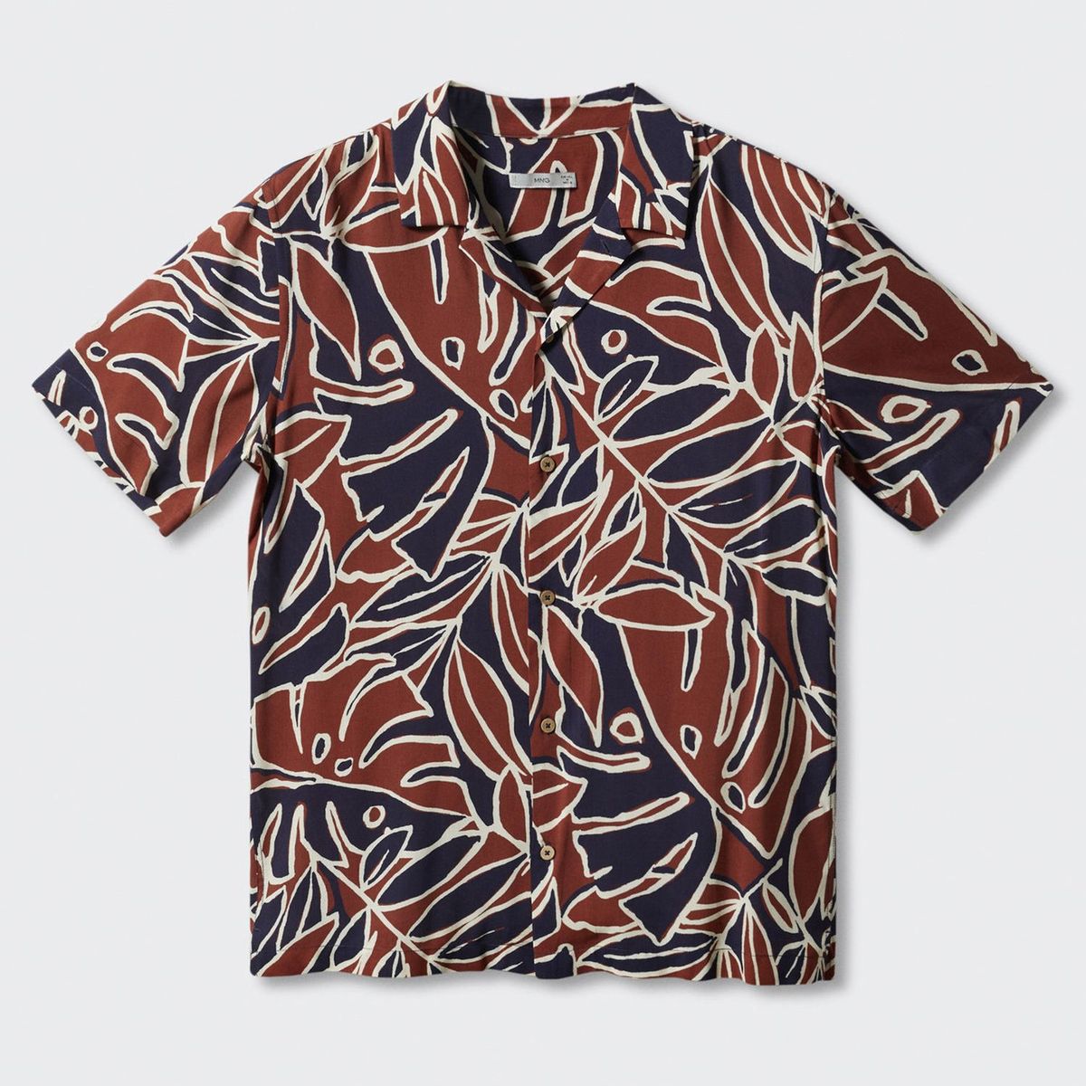 MANGO - Camisa Manga Corta Hombre Mango