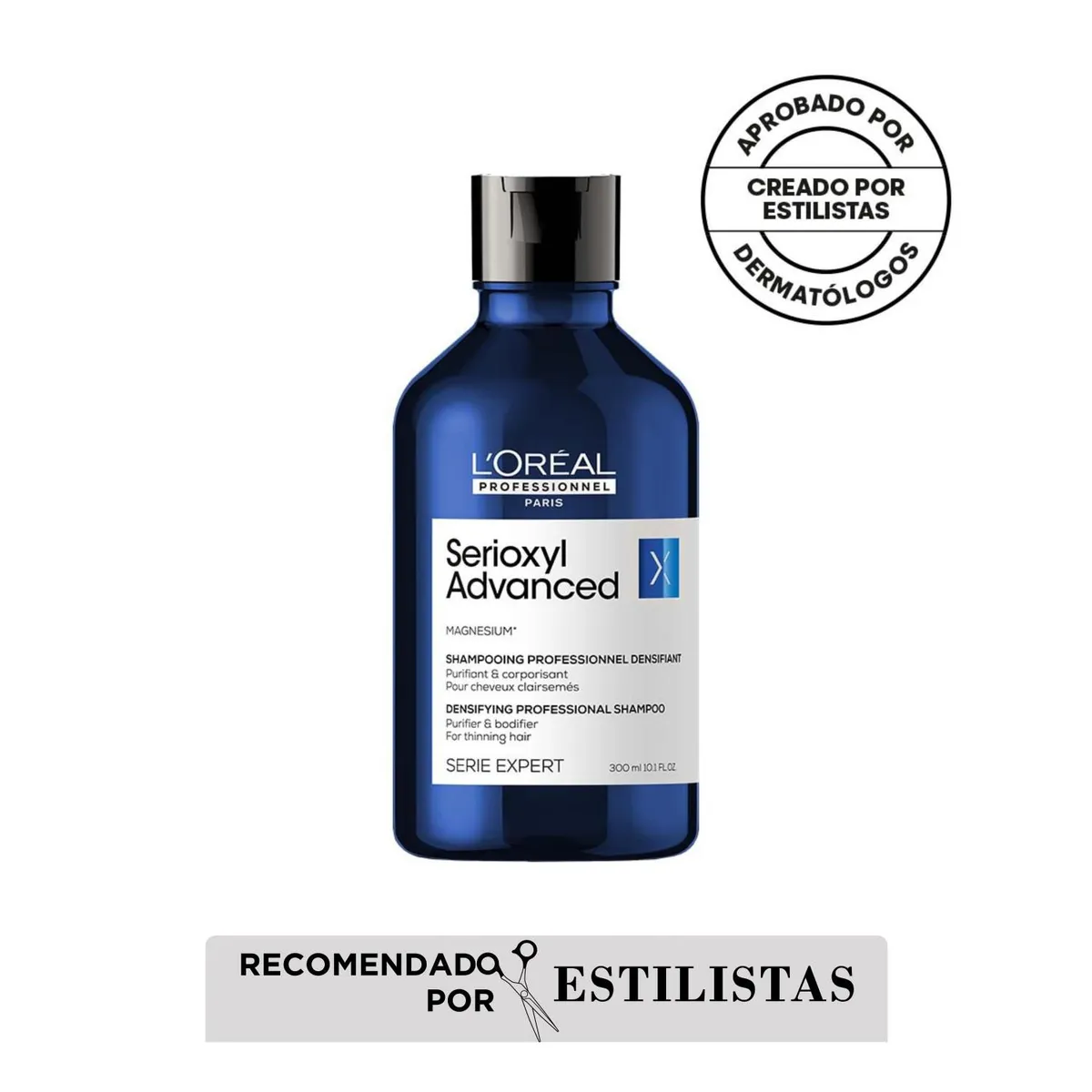 LOREAL PROFESSIONNEL - Shampoo Que Purifica Suavemente Y Ayuda A Dar La Sensación De Densidad Renovada Serioxyl Density 300 Ml