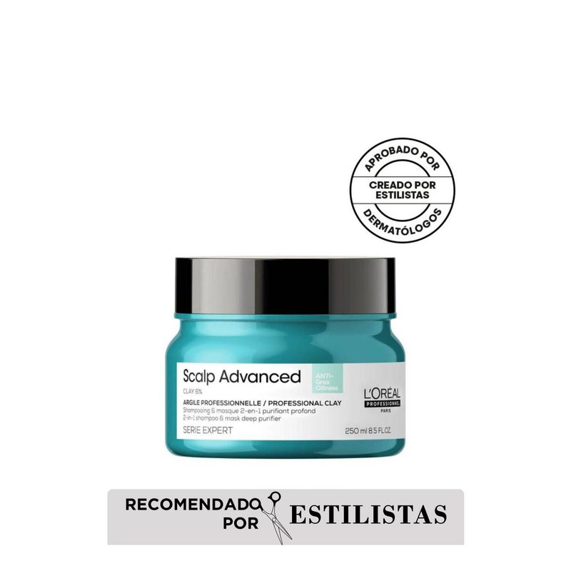 LOREAL PROFESSIONNEL - Arcilla Multiusos Scalp Advanced Anti-Oiliness 2-In-1