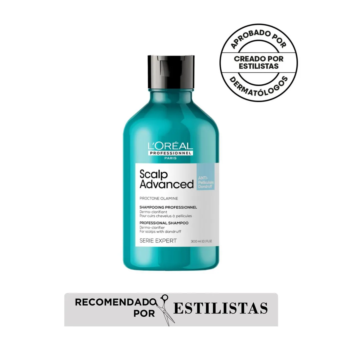 LOREAL PROFESSIONNEL - Shampoo En Crema Scalp Advanced Anti-Dandruff Dermo-Clarifier 300 Ml