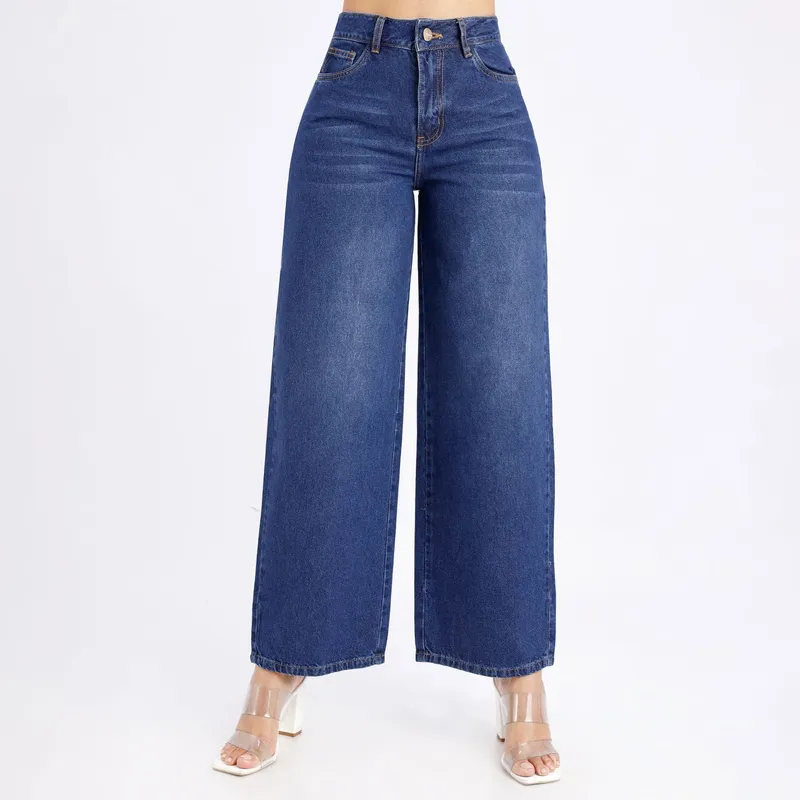 KANSAS - Pantalón Jean Palazzo Mujer Kansas