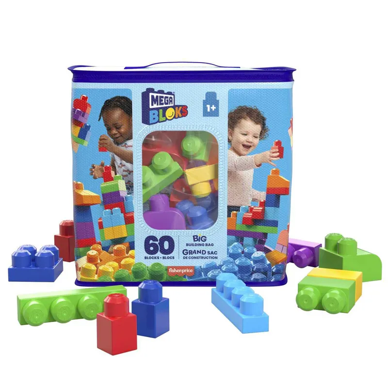 MEGA BLOKS - Mega Bloks Clásica Bolsa De Construcción 60 Piezas