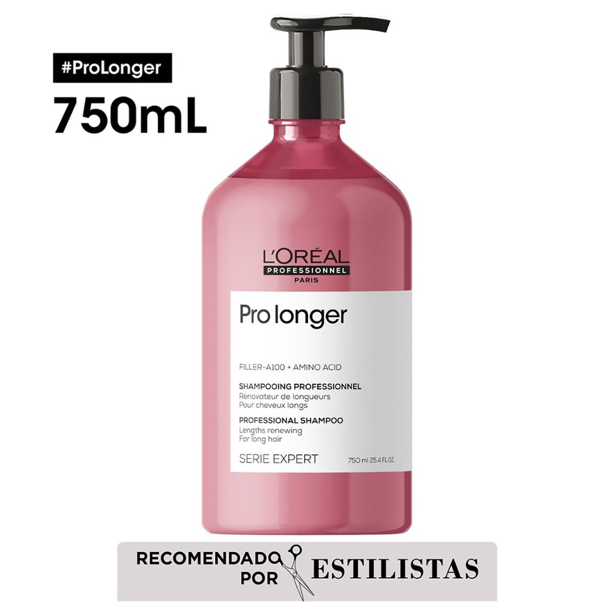 LOREAL PROFESSIONNEL - Shampoo Serie Expert Pro Longer Renovador De Largos Y Puntas 750ml