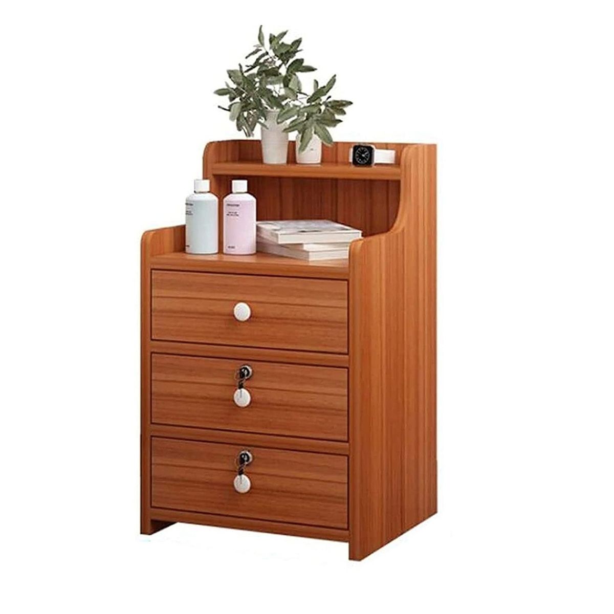 DIBA MUEBLES - Velador 3 Cajones Frid Cerezo