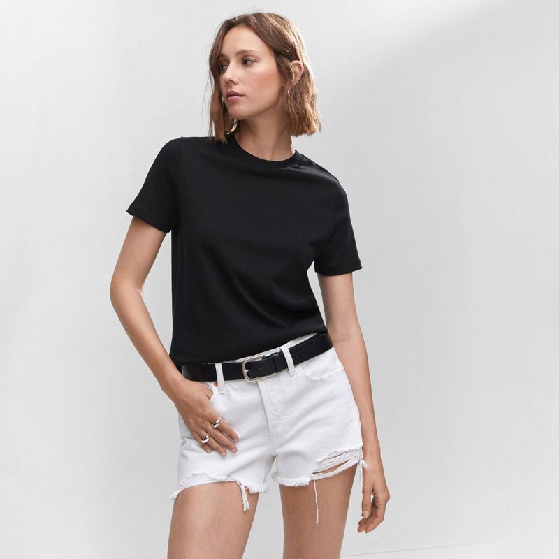 MANGO - Polo Manga Corta Algodón Mujer Mango