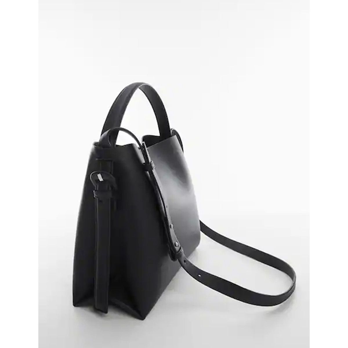 MANGO - Bolso shopper detalle hebilla