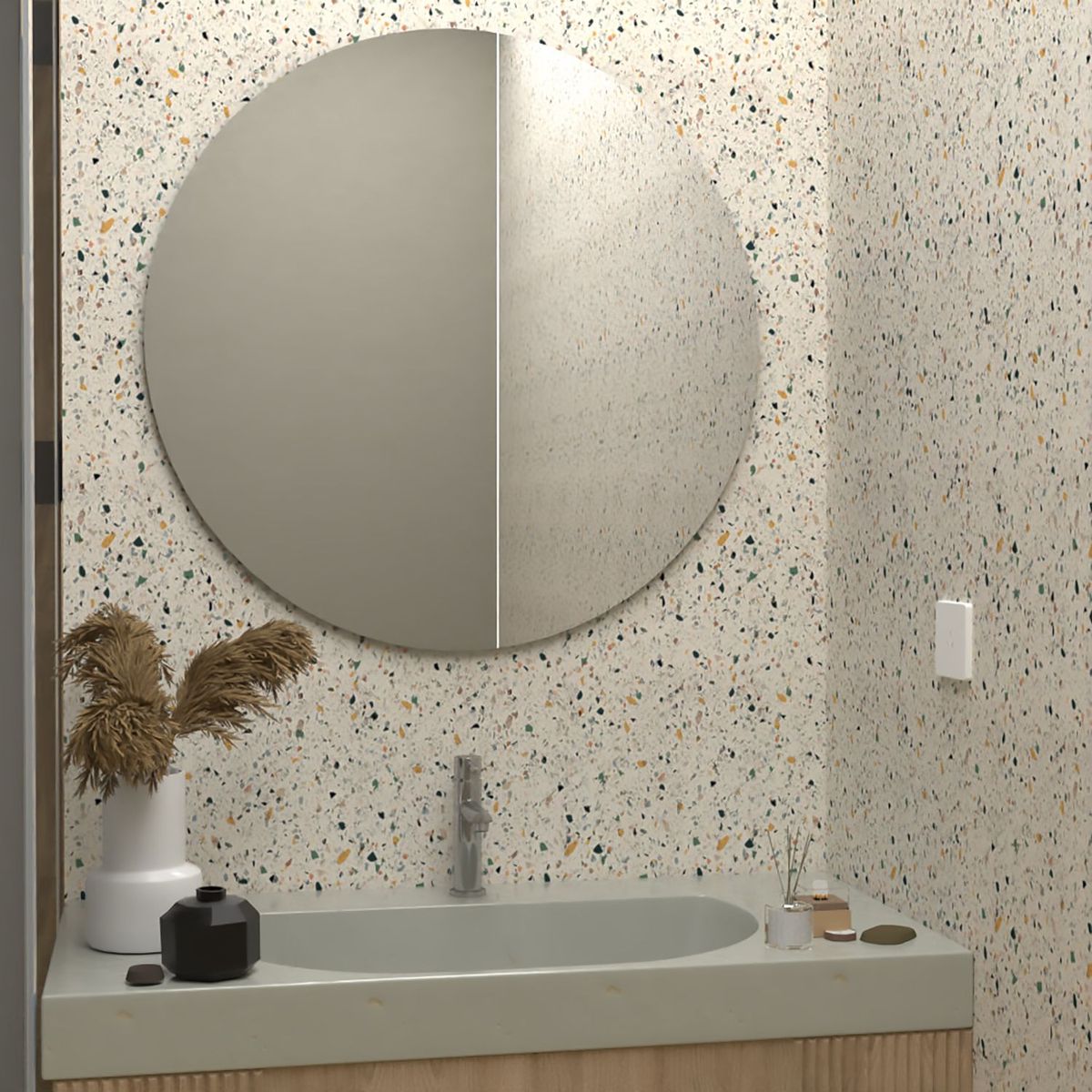 TUHOME - Espejo Capri Circular 75X75X1,9