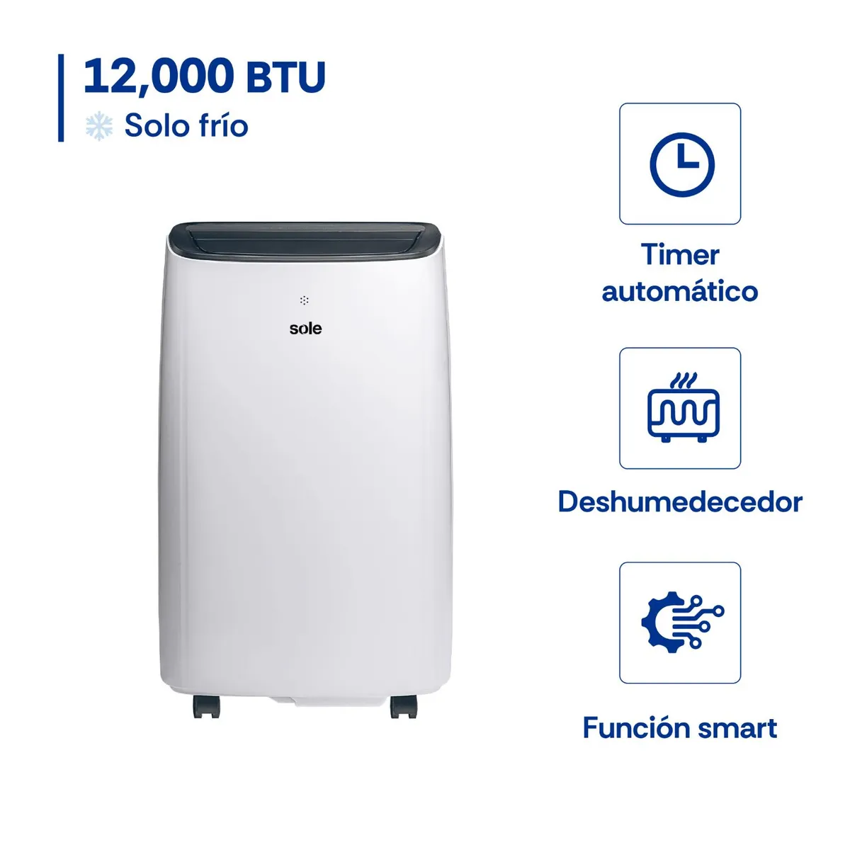 SOLE - Aire Acondicionado Sole Portatil 12Kbtu.