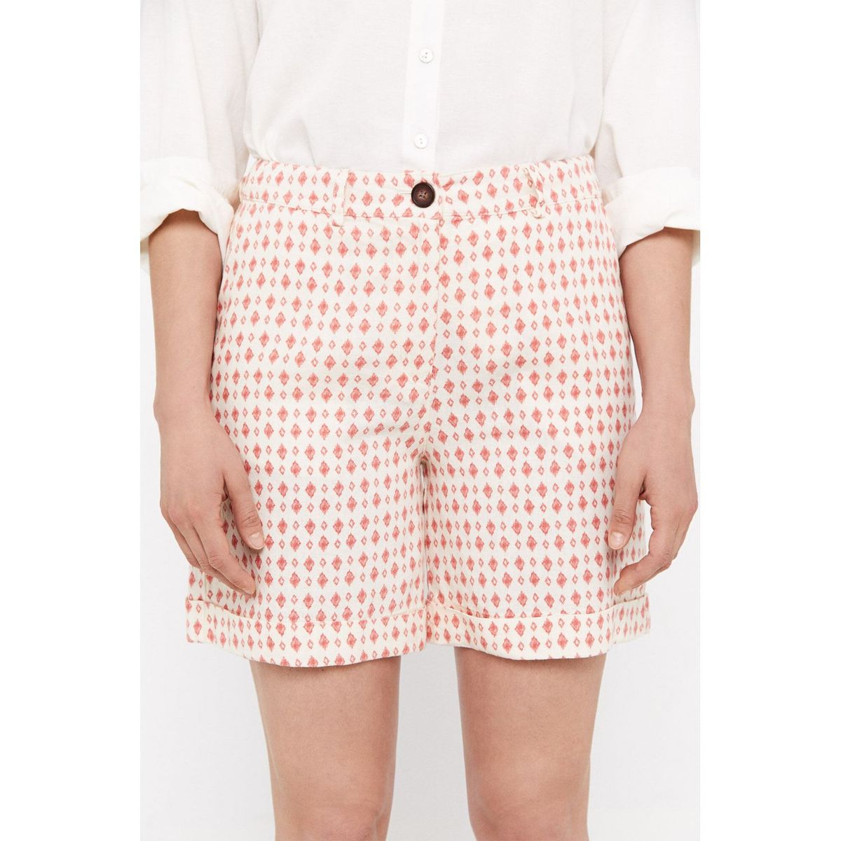 CORTEFIEL - Short Casual Lino Mujer Cortefiel