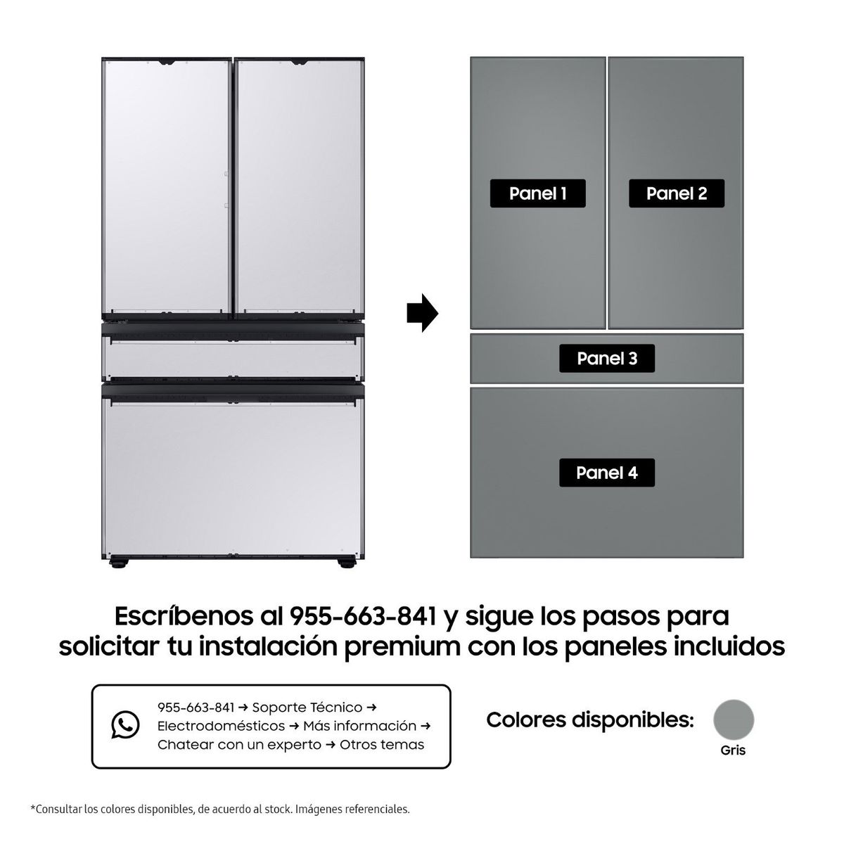 SAMSUNG - Refrigeradora Samsung French Door BeSpoke 474Lt