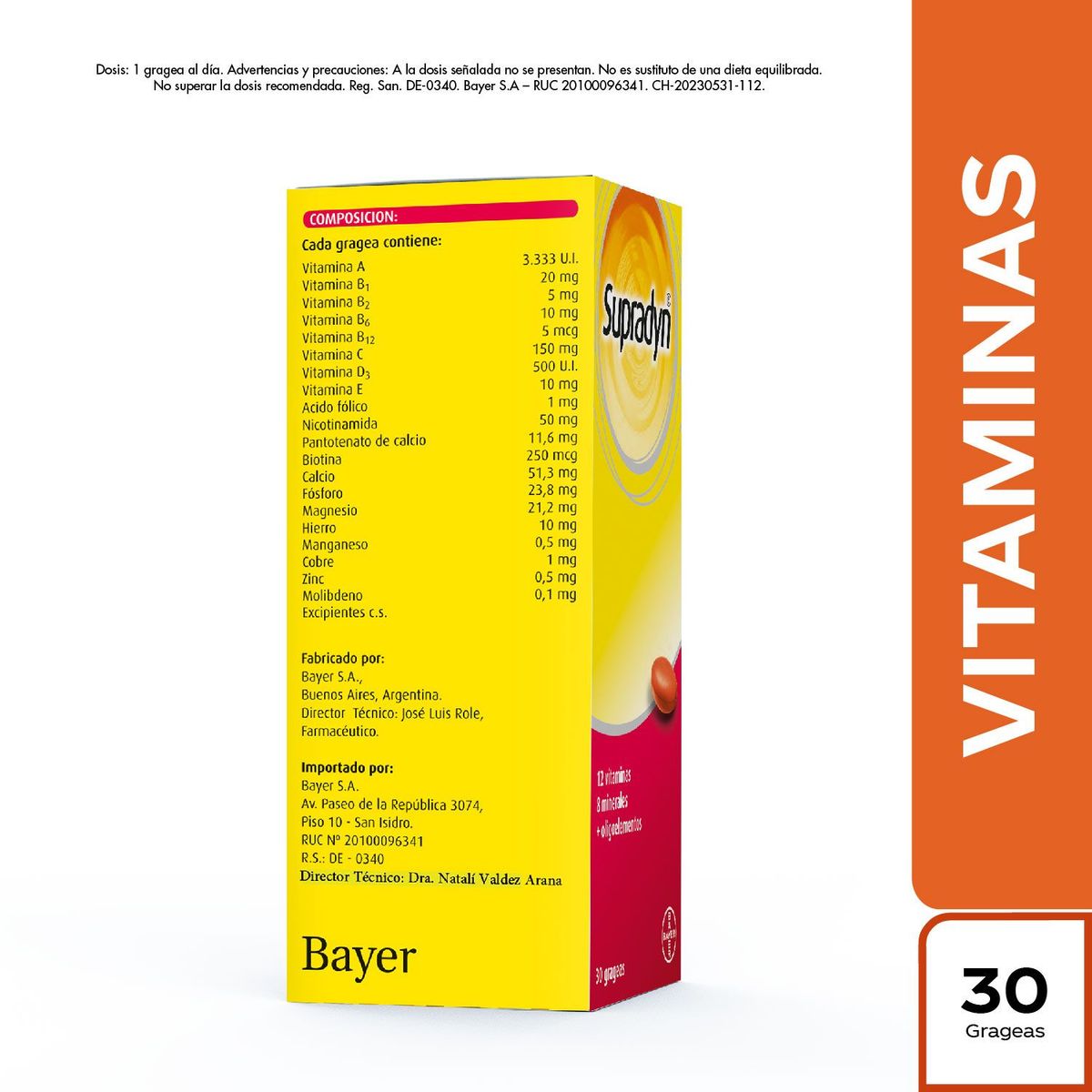 SUPRADYN - Supradyn Gragea 30 Pastillas