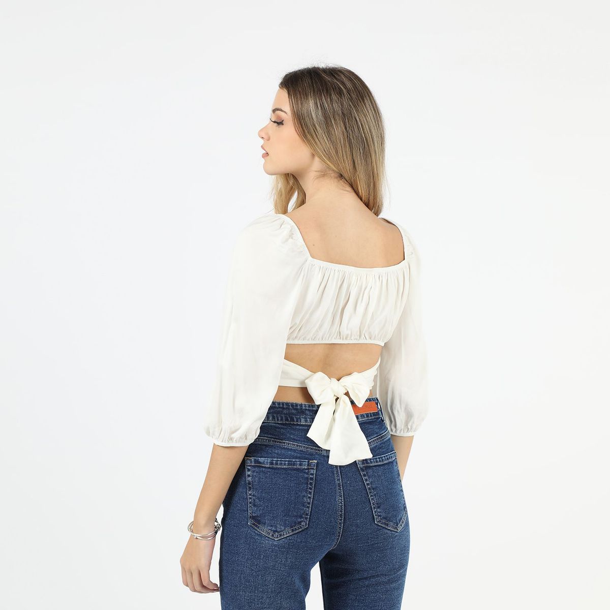 DENIMLAB - Blusa Manga 3/4 Amarre Espa
