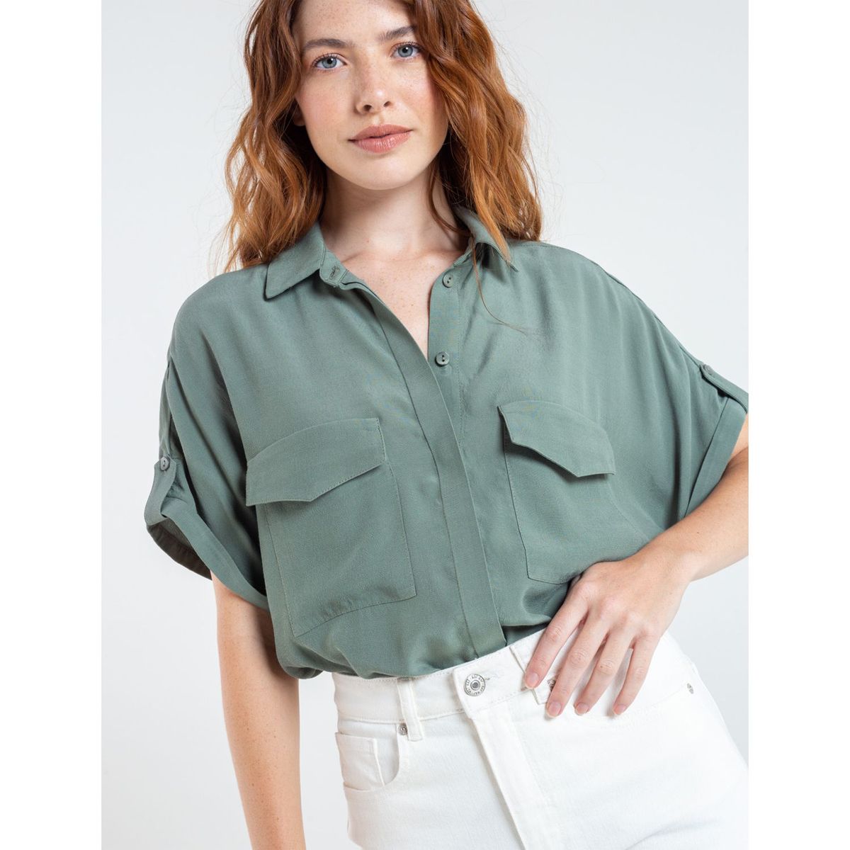 NAF NAF - Blusa Manga Corta Mujer Naf Naf