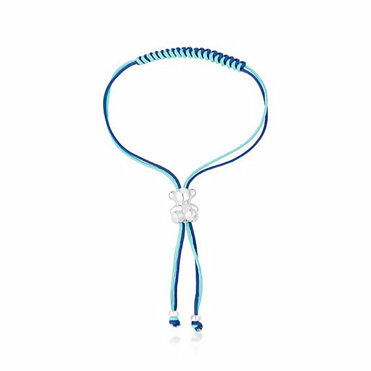 TOUS - Pulsera Ag 1Ley Cordon Marino-Azul