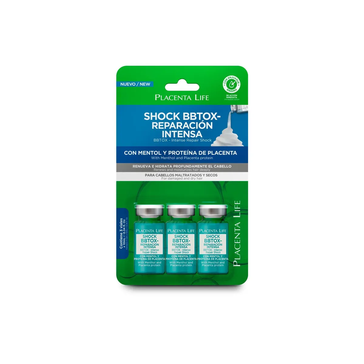 PLACENTA LIFE - Shock BBTOX Reparación Intensa 3 unid Placenta Life