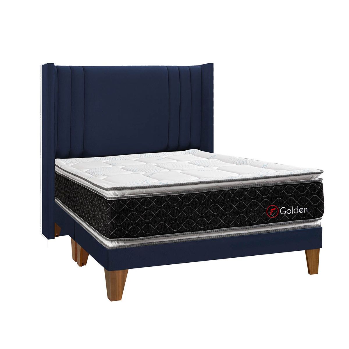 FORLI - Dormitorio Europeo Golden De Luxe Azul Queen