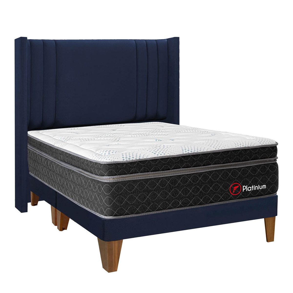 FORLI - Dormitorio Europeo Platinium De Luxe Azul Queen