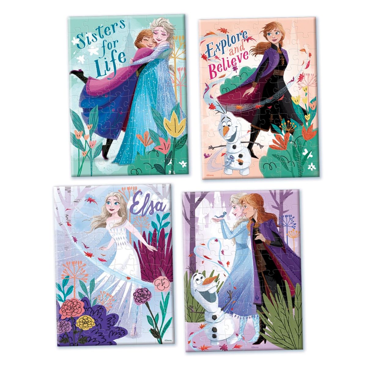 DISNEY - Rompecabezas 4 En 1 Frozen Disney