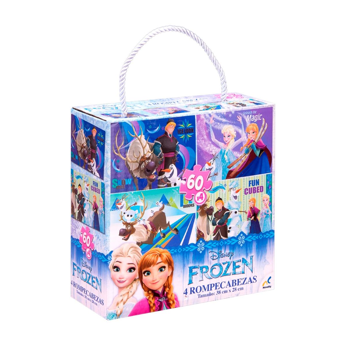 DISNEY - Rompecabezas 4 En 1 Frozen Disney