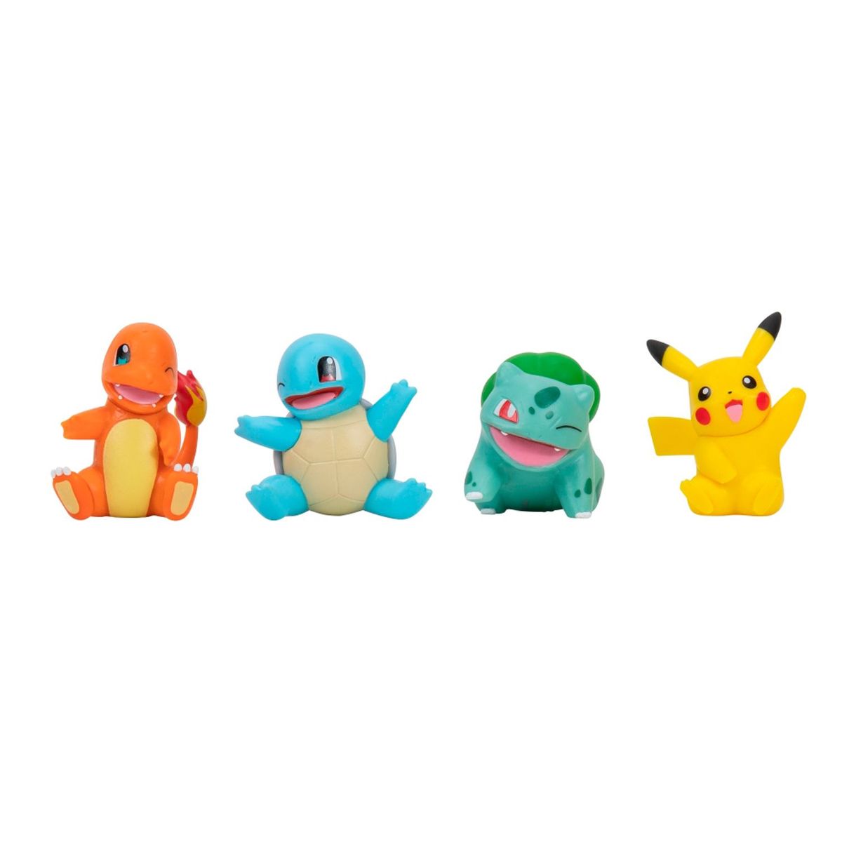 POKEMON - Figuras Pack X4 Pikachu, Bulbasaur, Charmander Y Squirtle Pokemon