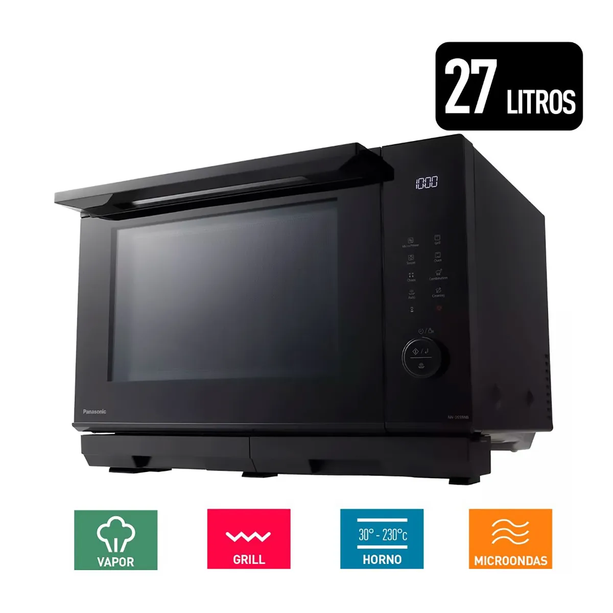 PANASONIC - Horno multifunción Panasonic 4 en 1 DS59 27lt Negro