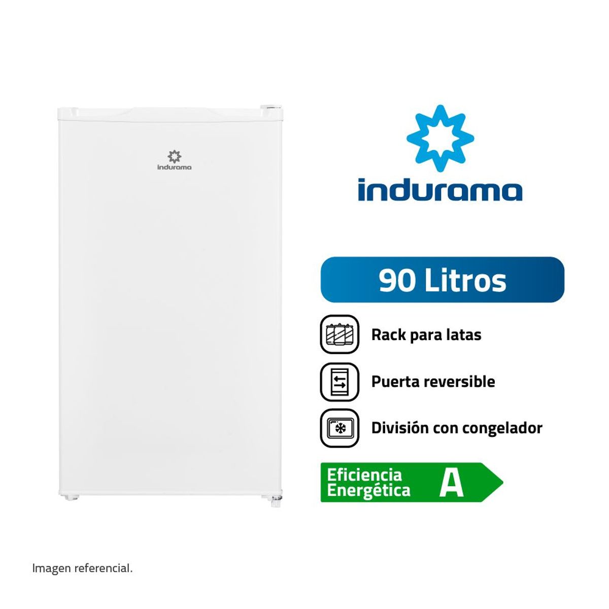 INDURAMA - Frigobar 90l Blanco Ri-101bl