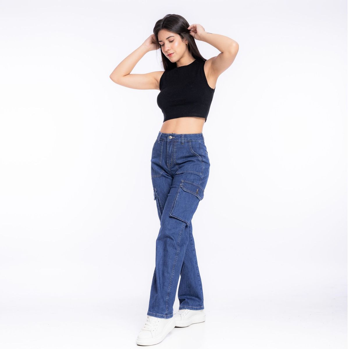 JAROLA - Jean Cargo Tiro Alto Mujer Jarola