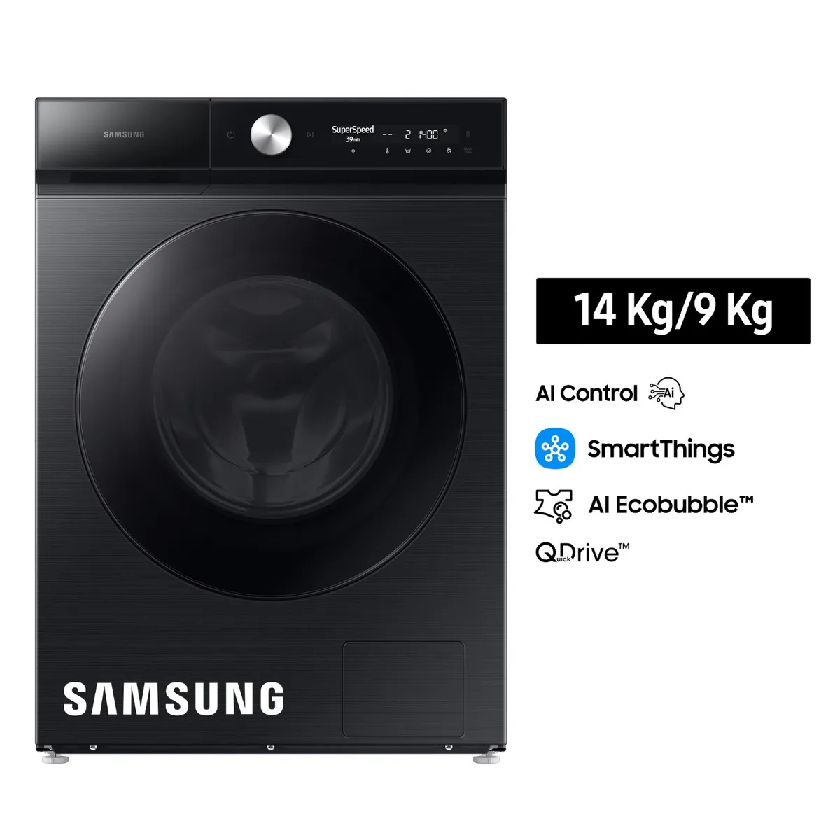SAMSUNG - Lavaseca Samsung Bespoke Luxury Black 14kg / 9kg