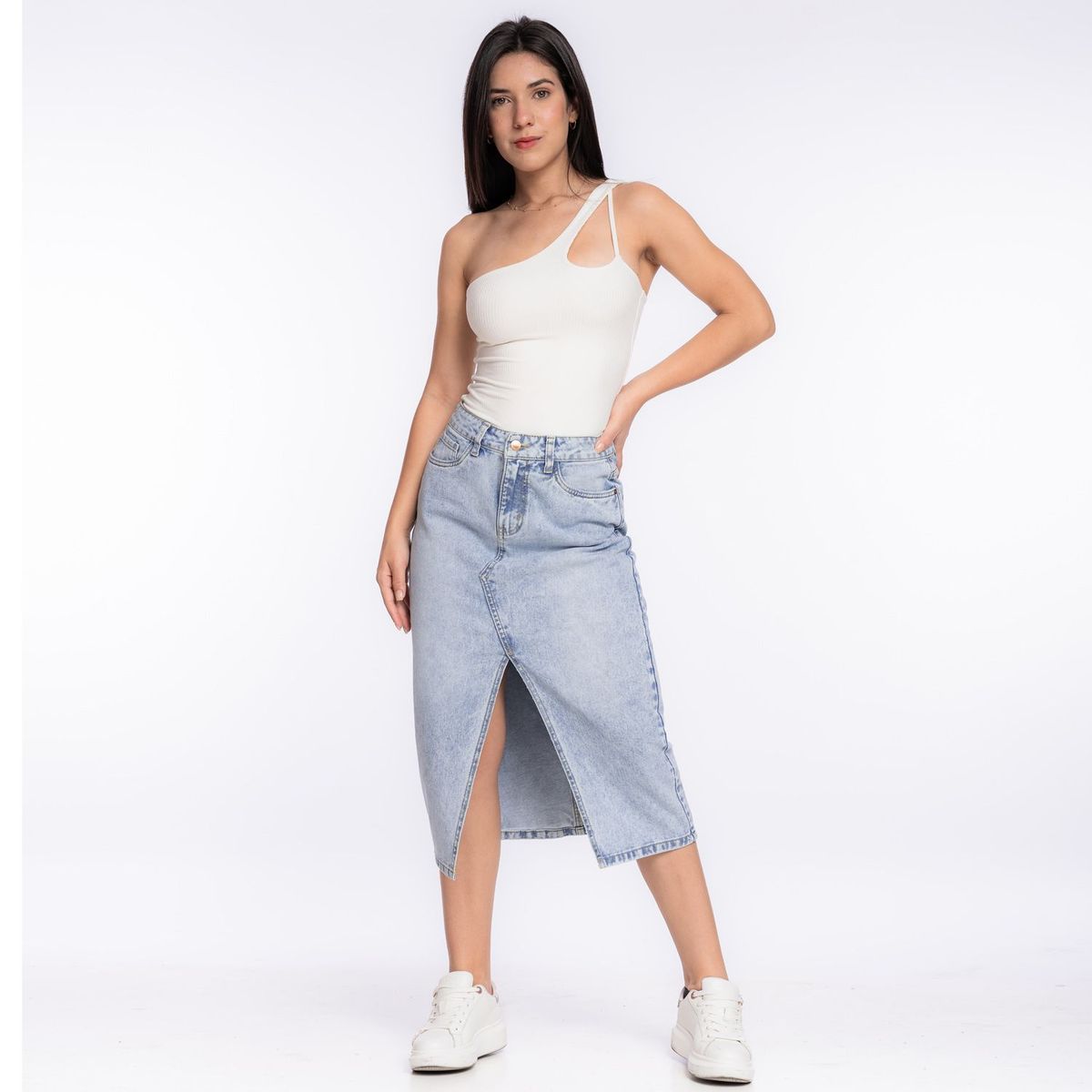 JAROLA - Falda Larga Jean Mujer Jarola