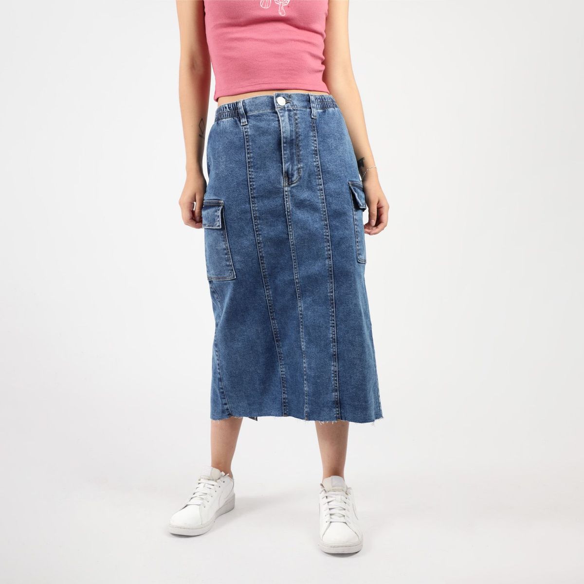 DOO AUSTRALIA - Falda Jean Larga Mujer Doo Australia