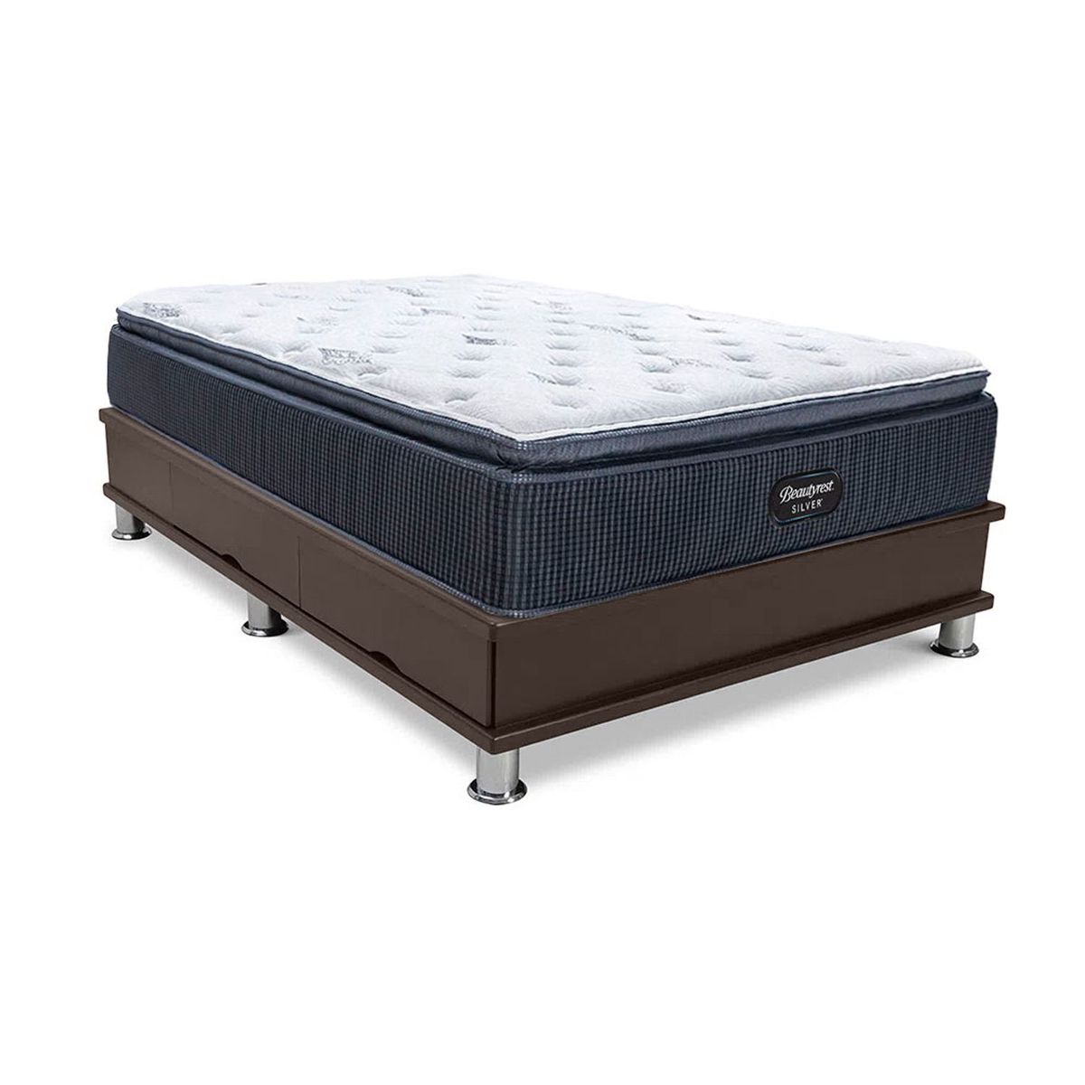 BEAUTYREST SIMMONS - Cama con Cajones Silver King + 2 Almohadas