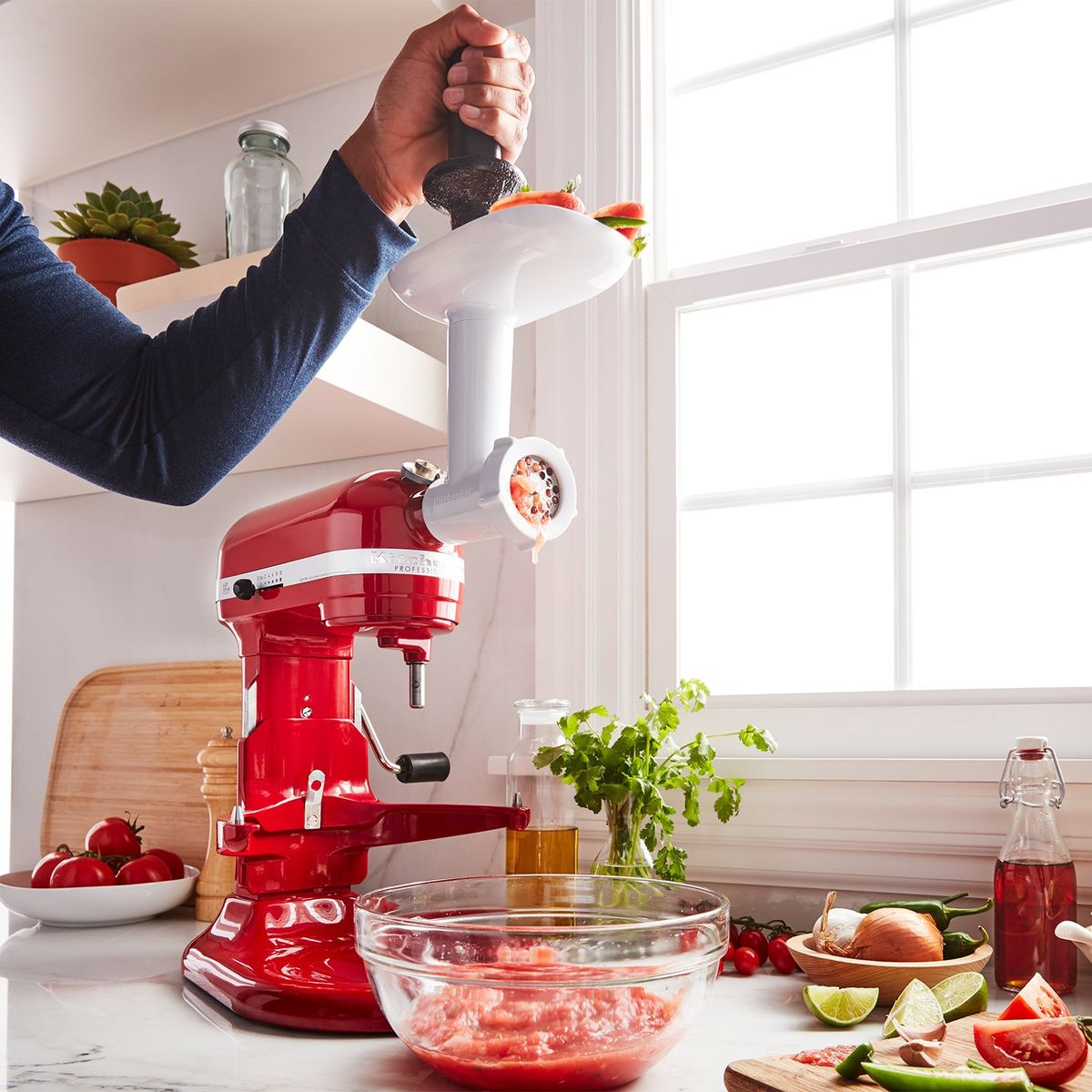 KITCHENAID - Combo Batidora Artisan con molino de alimentos 4.8 L Kitchenaid