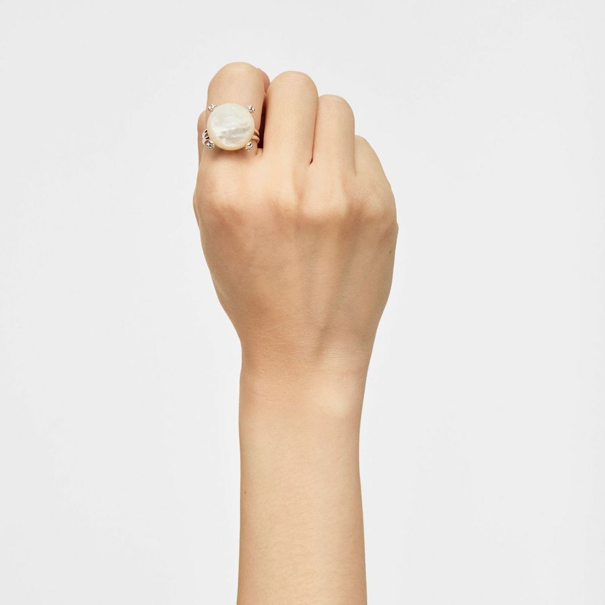 TOUS - Sortija Plata 1Ley Nacar 16 mm N12