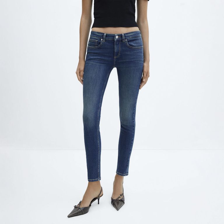 Pantalon Skinny Kaki MNG By Mango Taille 2 - Neuf Avec Étiquettes - Motif Géométrique
