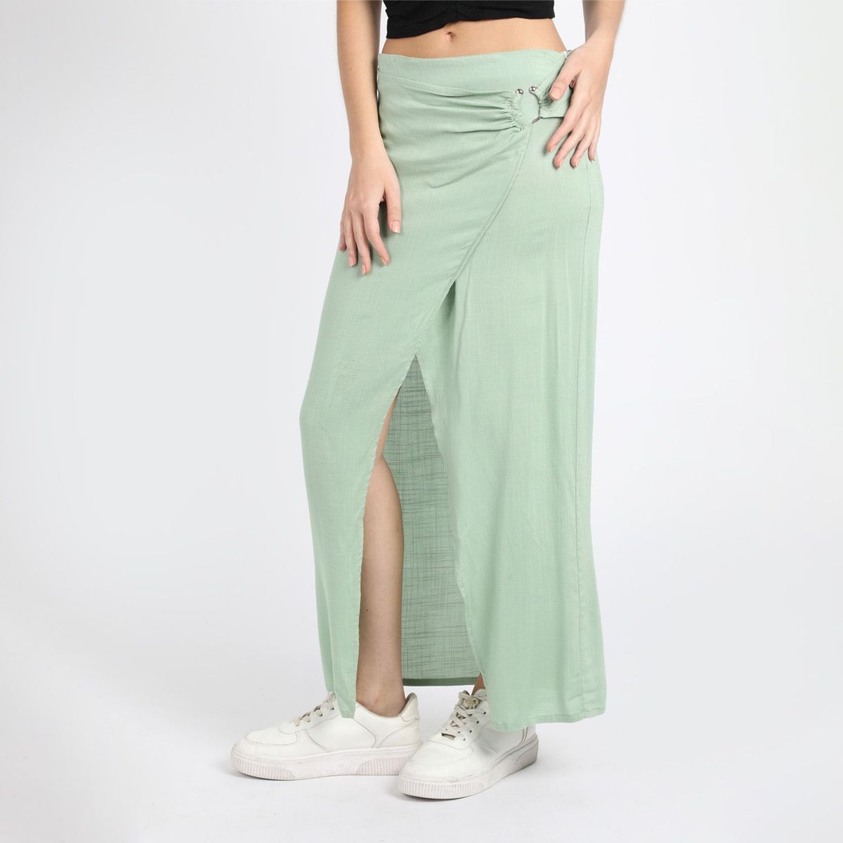 SYBILLA - Falda Envolvente Lino Mujer Sybilla