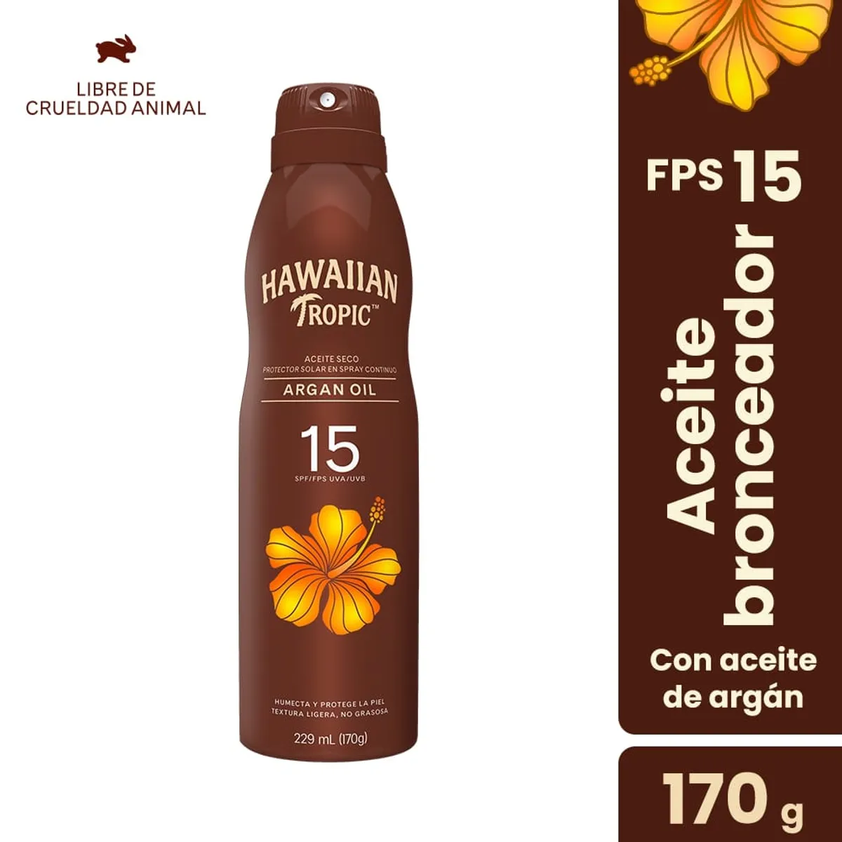 HAWAIIAN TROPIC - Hawaiian Tropic Aceite Bronceador Argan Spf6 170g