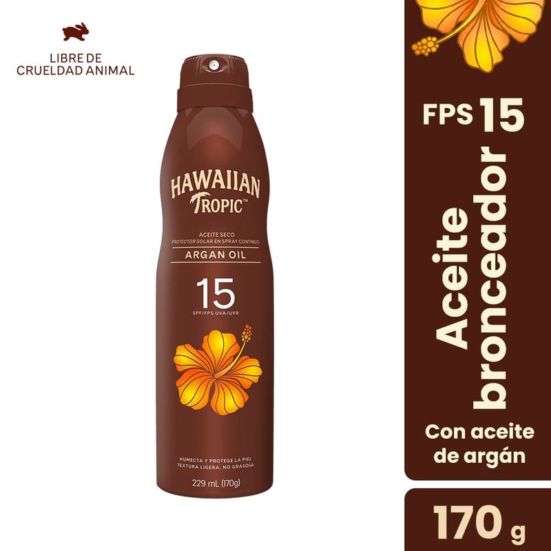 HAWAIIAN TROPIC - Hawaiian Tropic Aceite Bronceador Argan Spf6 170g