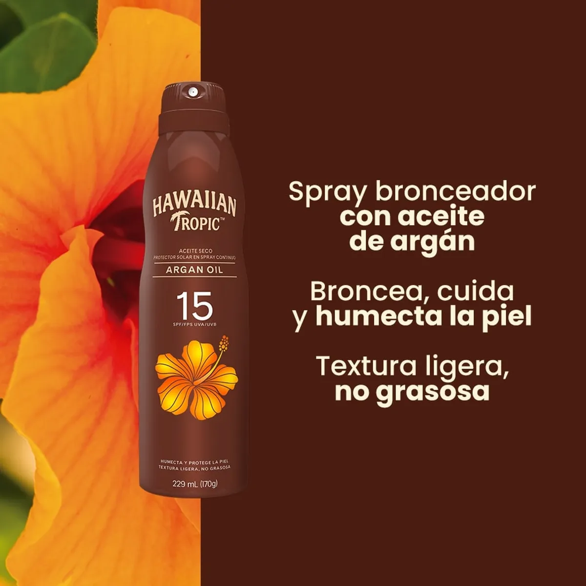 HAWAIIAN TROPIC - Hawaiian Tropic Aceite Bronceador Argan Spf6 170g