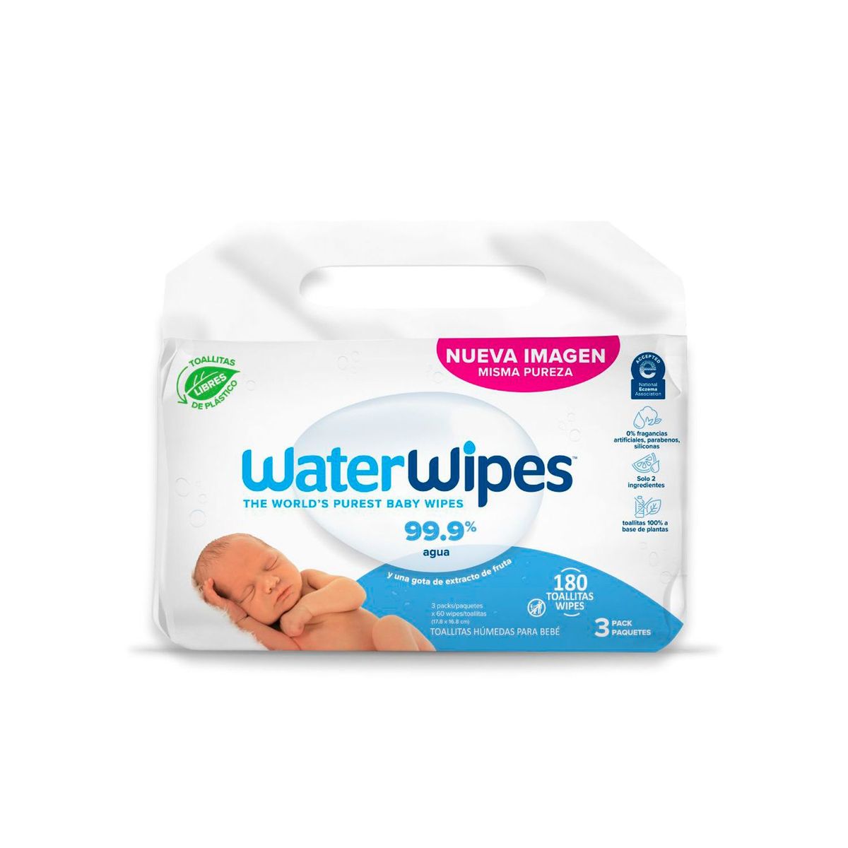 WATER WIPES - Pack X180 Toallitas Humedas Waterwipes - 3 Paquetes X 60Und