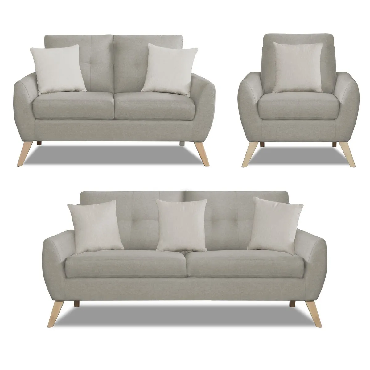 MICA - Juego De Sala Estefania 3-2-1 Cuerpos Con Cojines