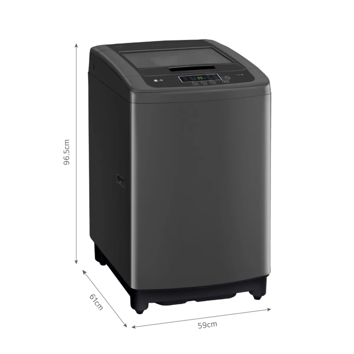 LG - Lavadora WT13BPBK 13kg Smart Motion Carga Superior Negro Claro LG