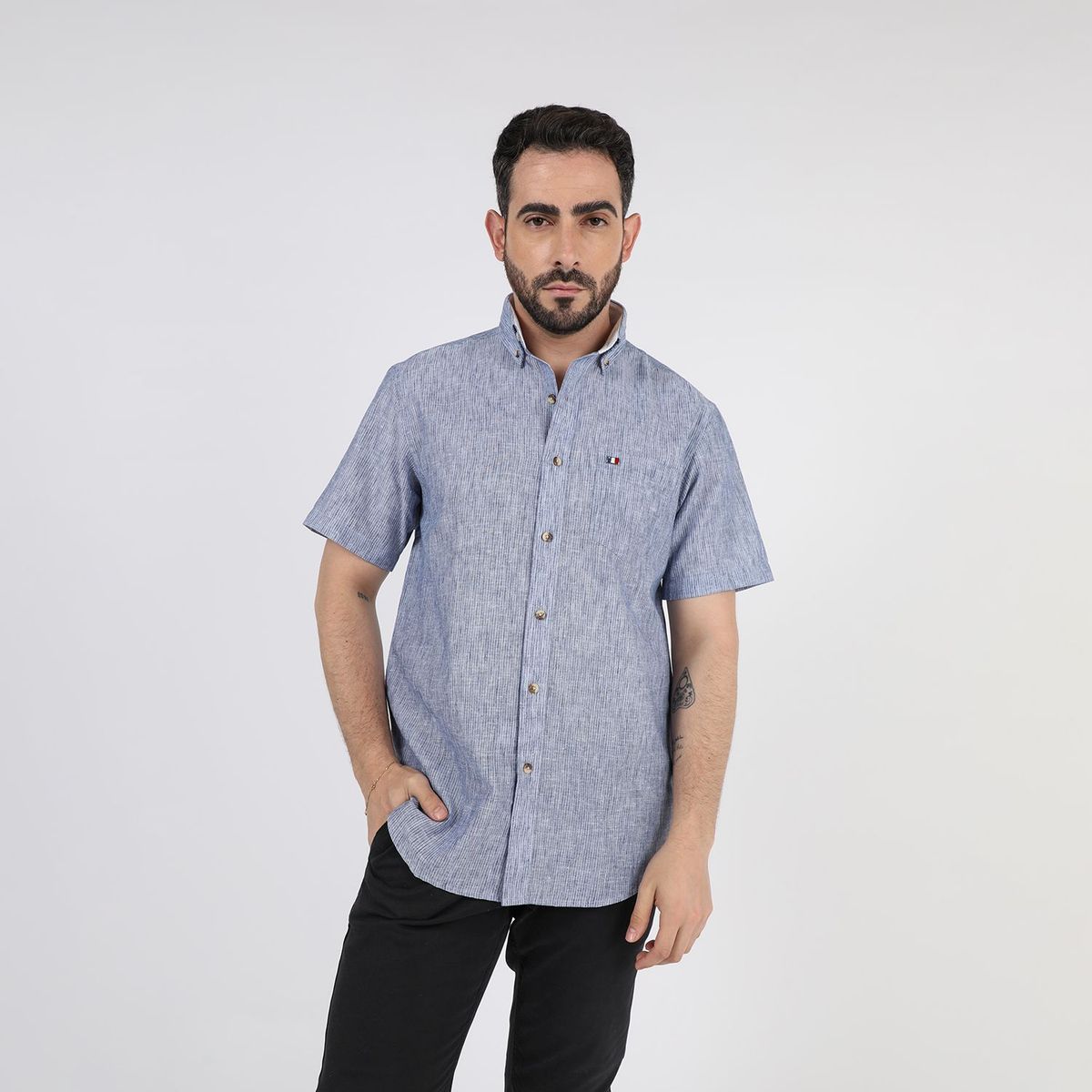 PIERRE CARDIN - Camisa Manga Corta Hombre Pierre Cardin