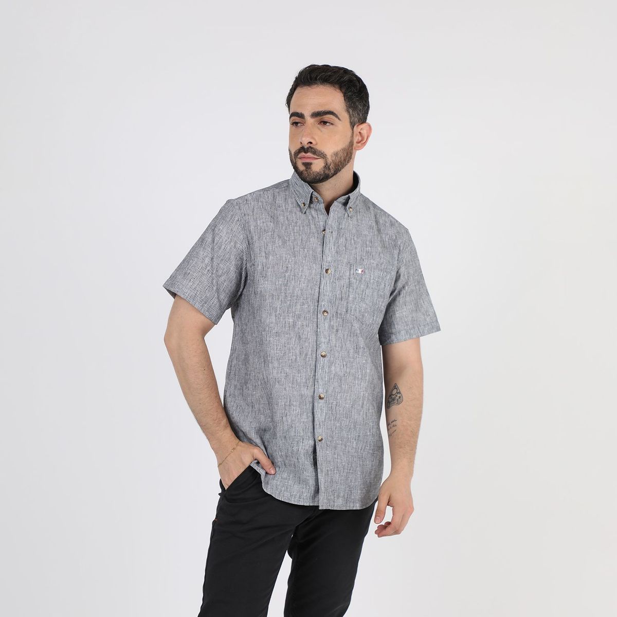 PIERRE CARDIN - Camisa Manga Corta Hombre Pierre Cardin