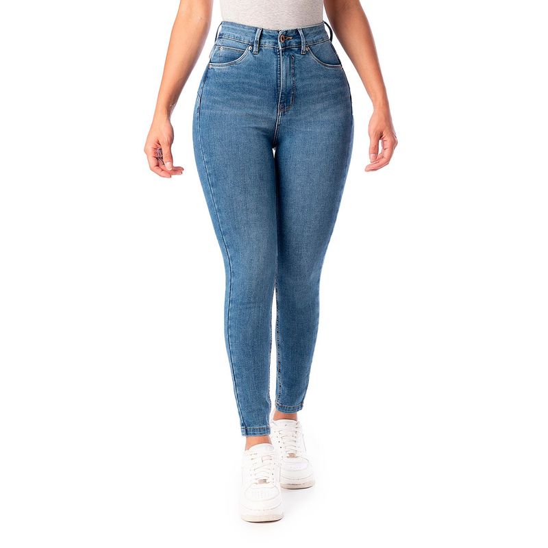 PIONIER - Jean Skinny Tiro Alto Mujer Pionier