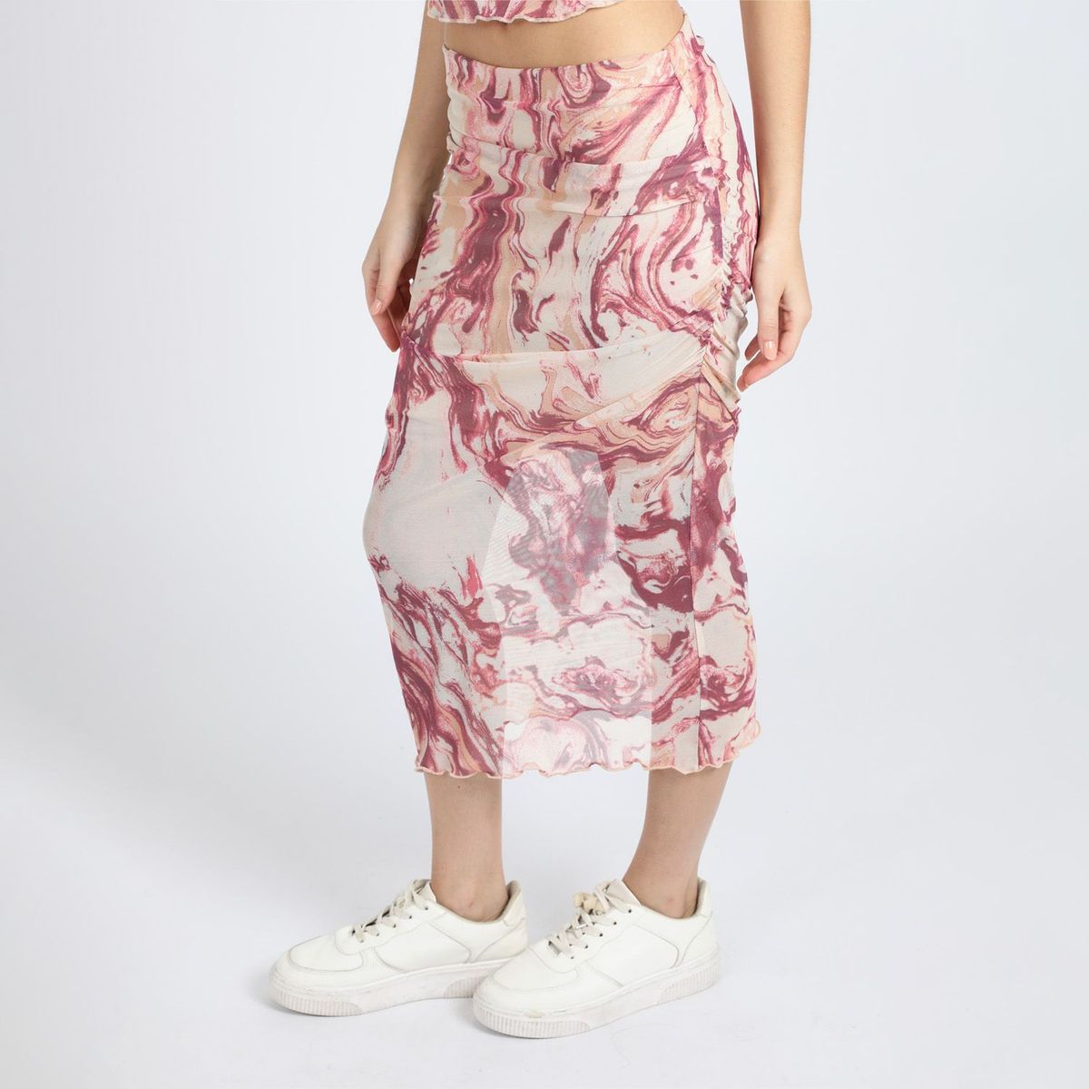 SYBILLA - Falda Larga Mesh Mujer Sybilla