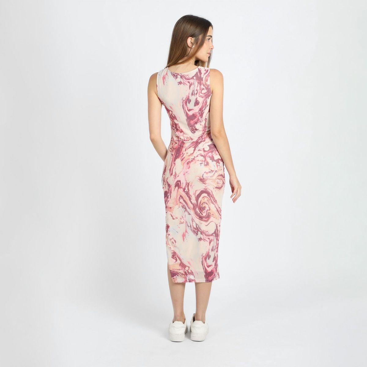 SYBILLA - Vestido Mesh Abertura Mujer Sybilla