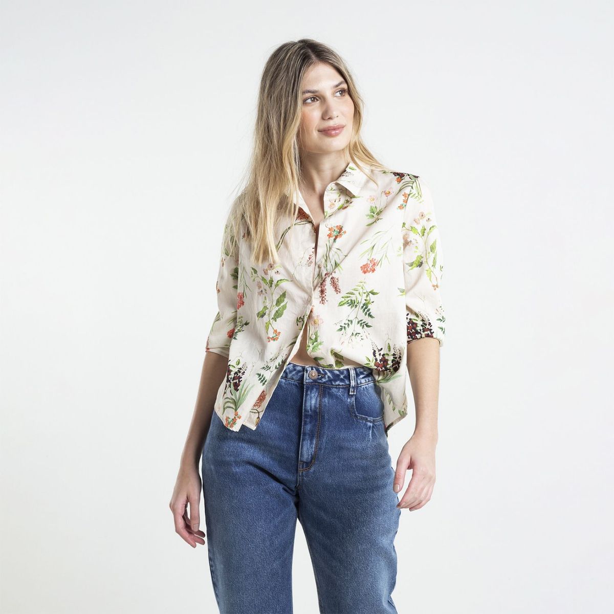 NAF NAF - Blusa Manga Corta Mujer Naf Naf