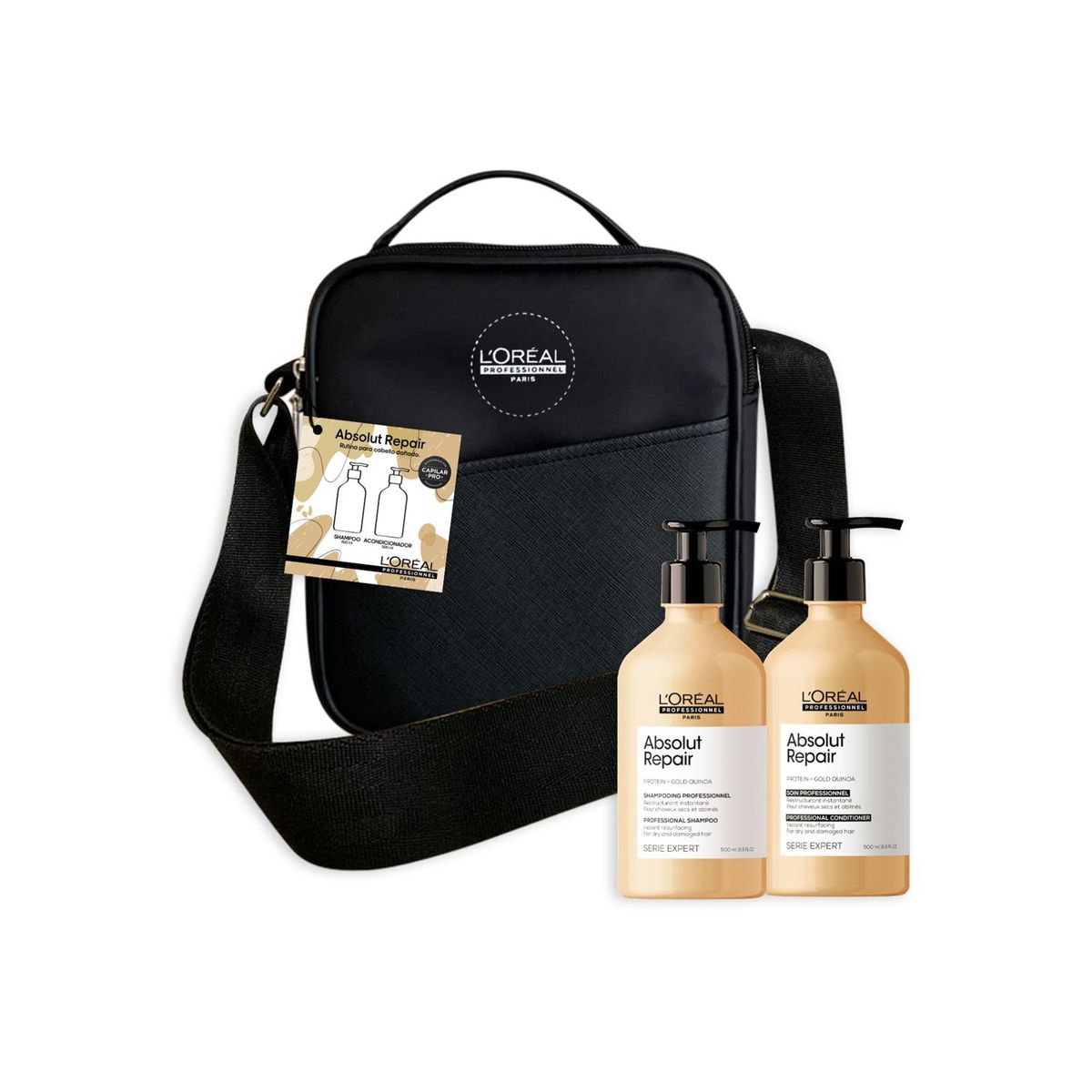 LOREAL PROFESSIONNEL - Pack Para Cabello Dañado Absolut Repair (shampoo 500 Ml + Acondicionador 500 Ml)