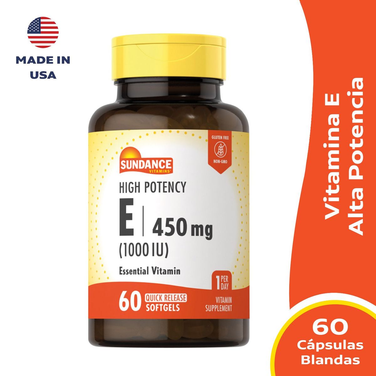 SUNDANCE - Sundance Vitamina E 1000 Ui 450 Mg 60 Cápsulas